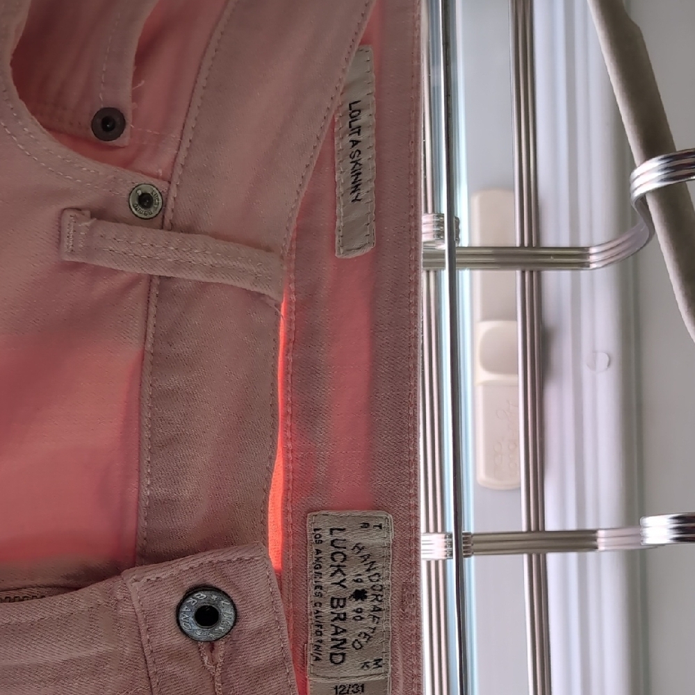 Lucky Brand Women's Light Pink Straight Leg Jeans - Picture 2 of 4